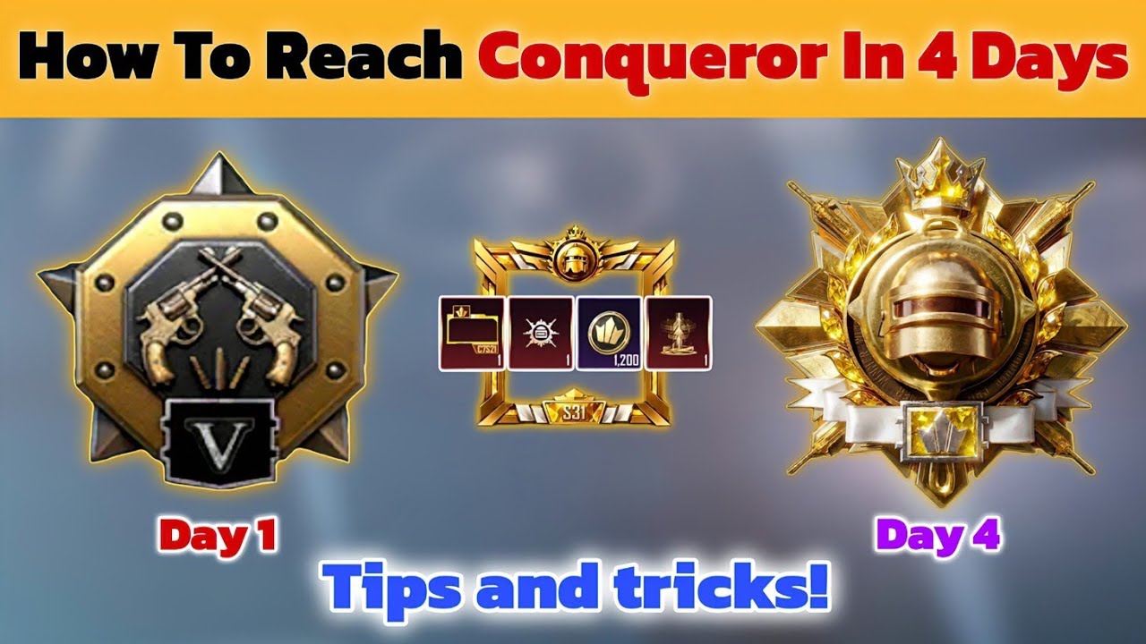 🇮🇳 How To Reach Conqueror In 4 Days ⁉️ A to Z Grind 🔥 Rank Push Tips and tricks ✅