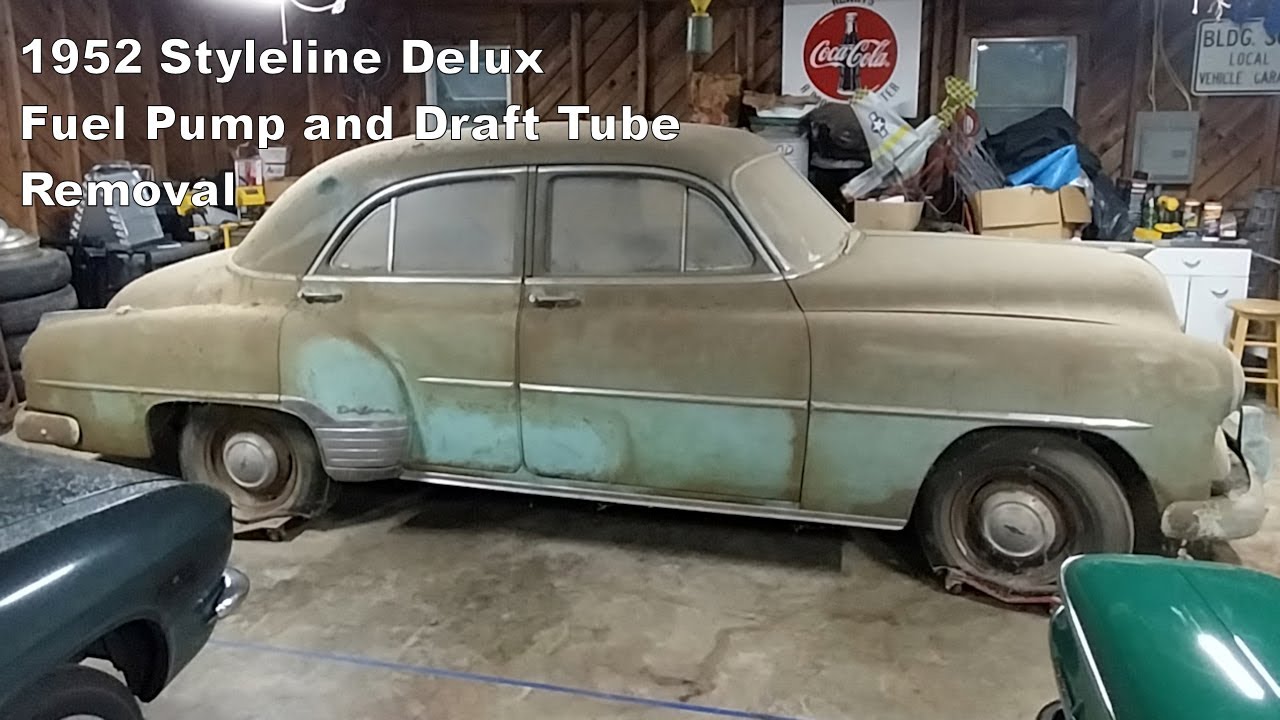 1952 Chevrolet Styleline Deluxe.  Fuel Pump and Draft Tube Removal