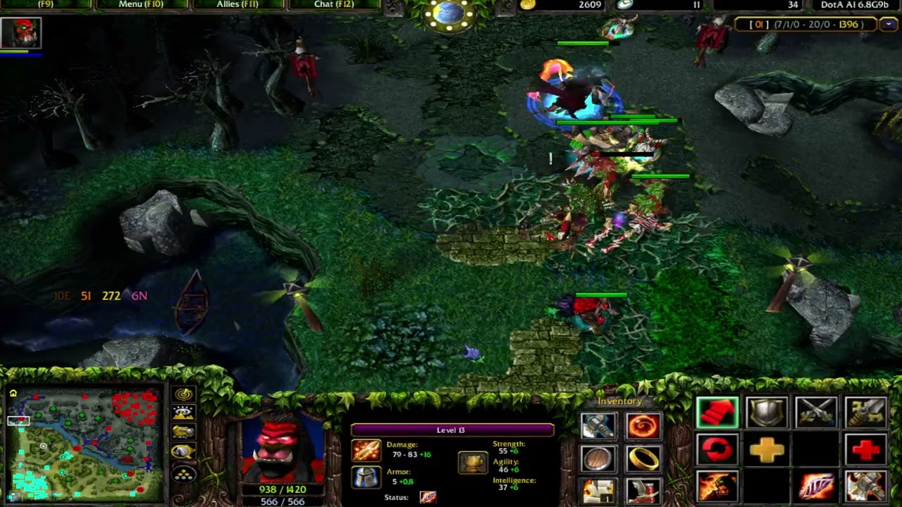 DOTA 6.8G9B Axe Solo Fountain 888