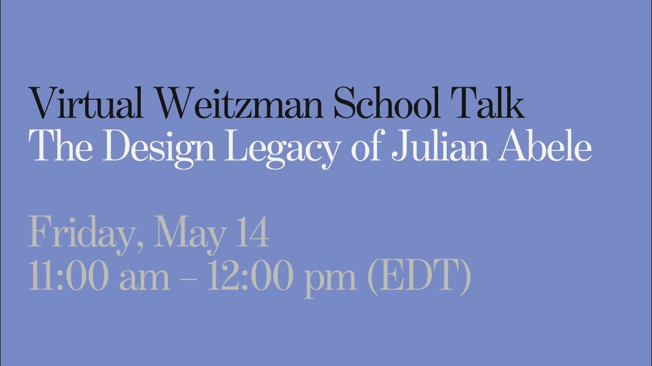 The Weitzman School of Design Presents: The Design Legacy of Julian Abele