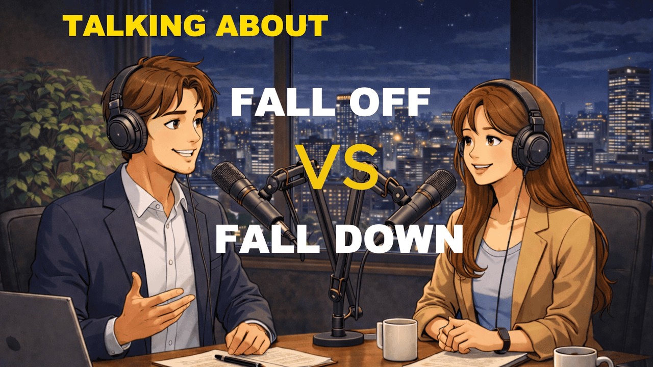 Fall Off vs Fall Over vs Fall Down in English Grammar | Learn Confusing Grammar Easily | English