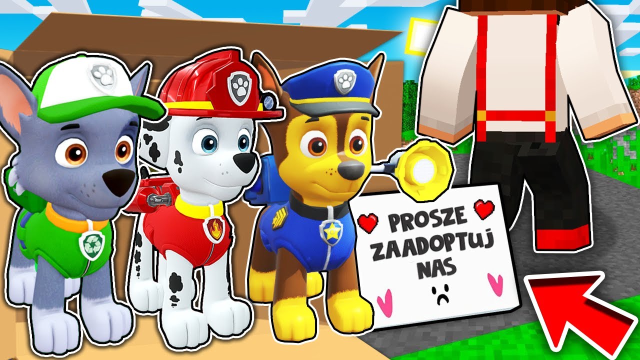 PIESKI Z PSIEGO PATROLU PILNIE POSZUKUJĄ NOWEGO DOMU W MINECRAFT?! GPLAY & LAKI