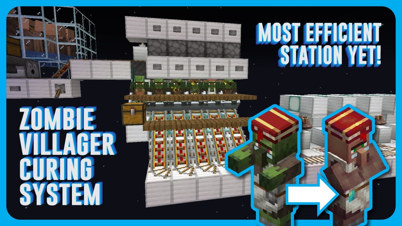 Ultimate Minecraft Zombie Villager Curing Station (Fast + Easy)