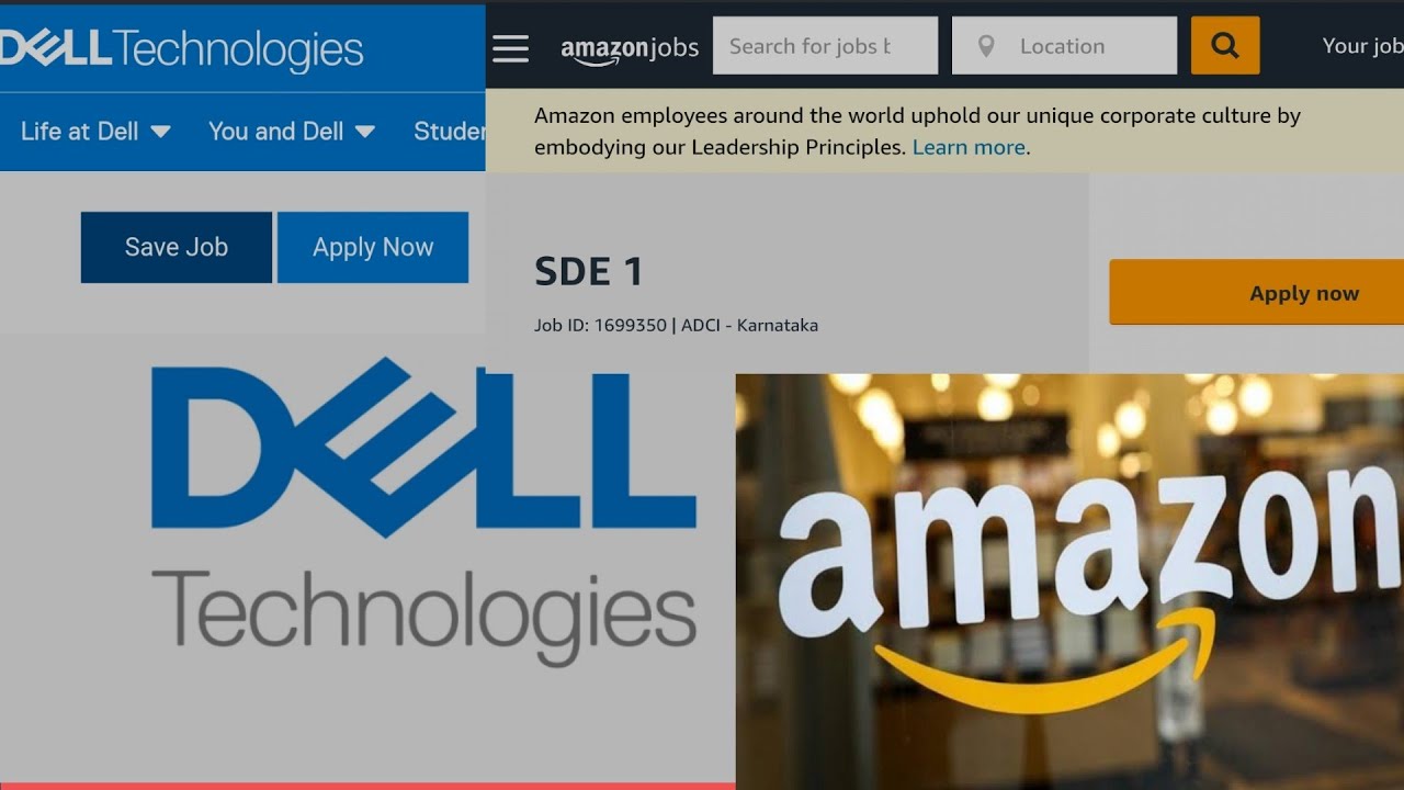 Dell Careers as Software Engineer || Amazon Hiring for Software Development  Engineer 1 || EasyApply