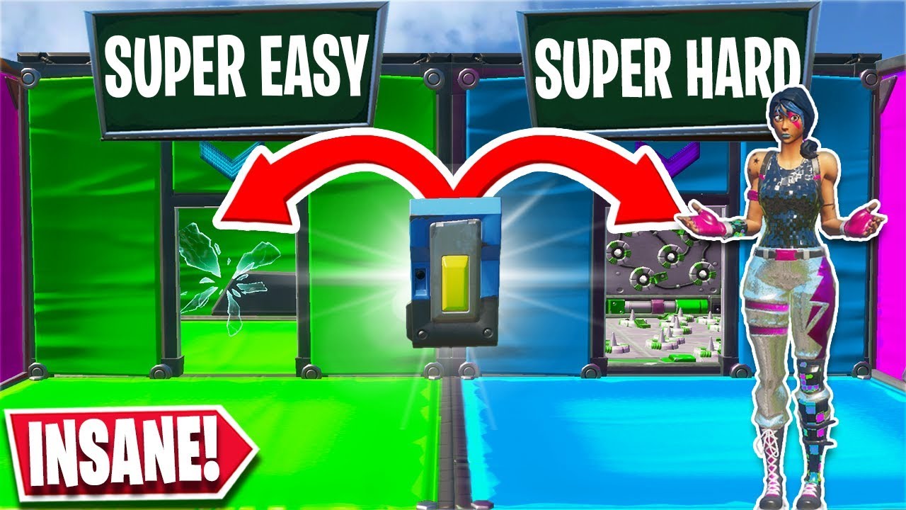 YOU make this Deathrun HARDER or EASIER with a button... (Fortnite Creative)