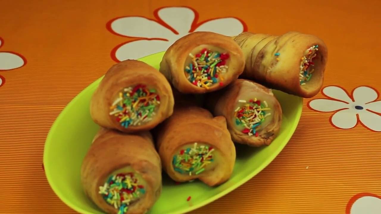 Сладки фунийки с домашен крем