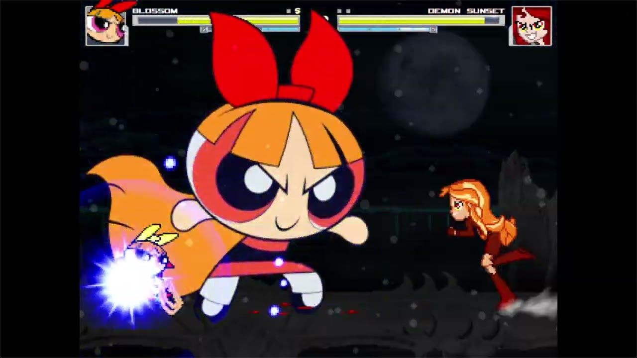 M.U.G.E.N: DG Blossom (MK vs DC) (Me) vs Demon Sunset