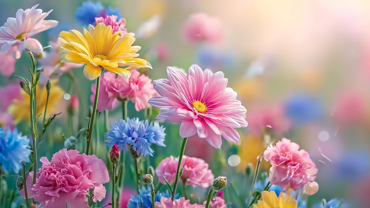 Beautiful Flowers & Soothing Music 🌸 Gentle Tunes & Blooms to Bring Tranquility, Emotional Relief