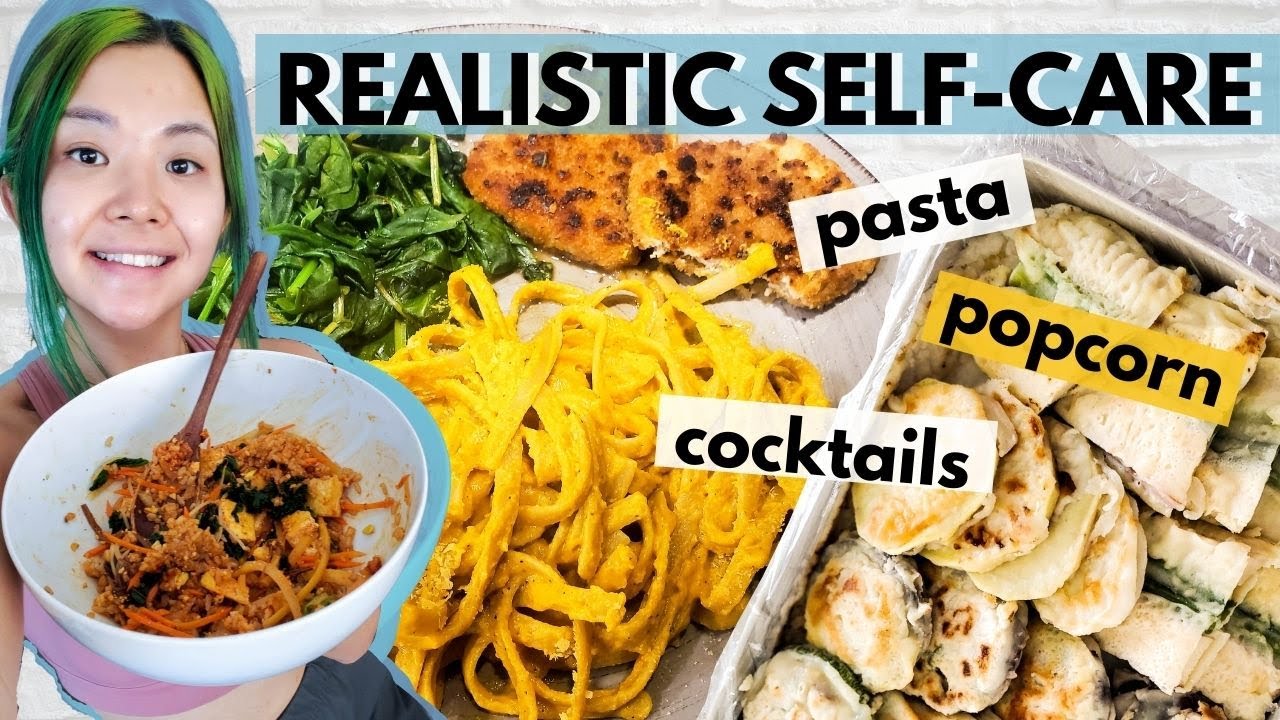 REALISTIC WHAT I EAT IN A DAY + SELF CARE (VEGAN) / Lazy Productive Day in My Life