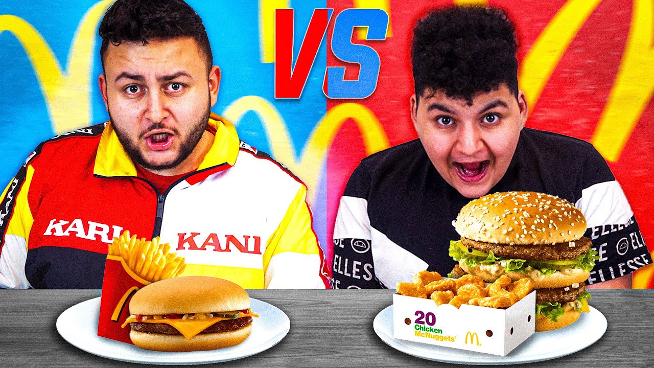 😍Klein vs. Großes ESSEN Challenge|Mc Donalds Edition | Can Wick