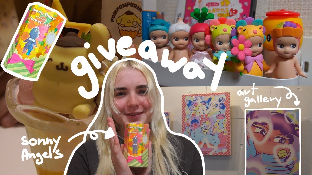 日本での日常 vlog: sonny angels giveaway, art gallery, pompompurin cafe