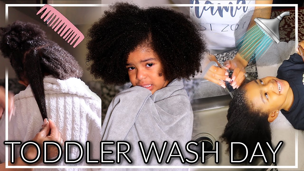 Toddler Curly Hair Wash Day Routine for Easy Detangling | Kid Friendly Tutorial