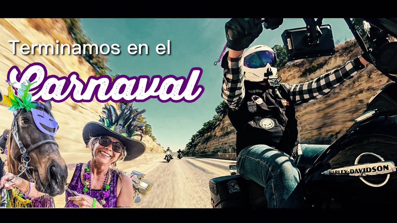 Con mi moto Harley Davidson en el Carnaval !