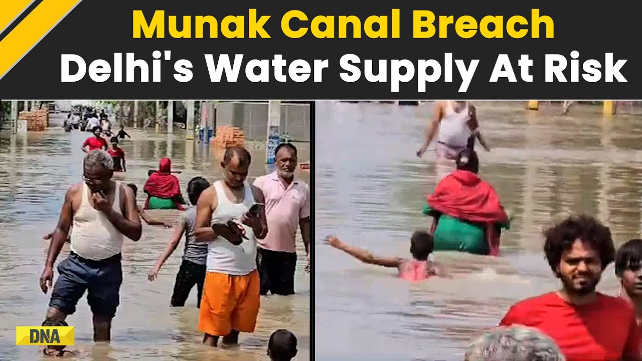 Munak Canal Breach: Water Enters Homes, Floods Streets In Delhi's Bawana, Water Supply At Risk