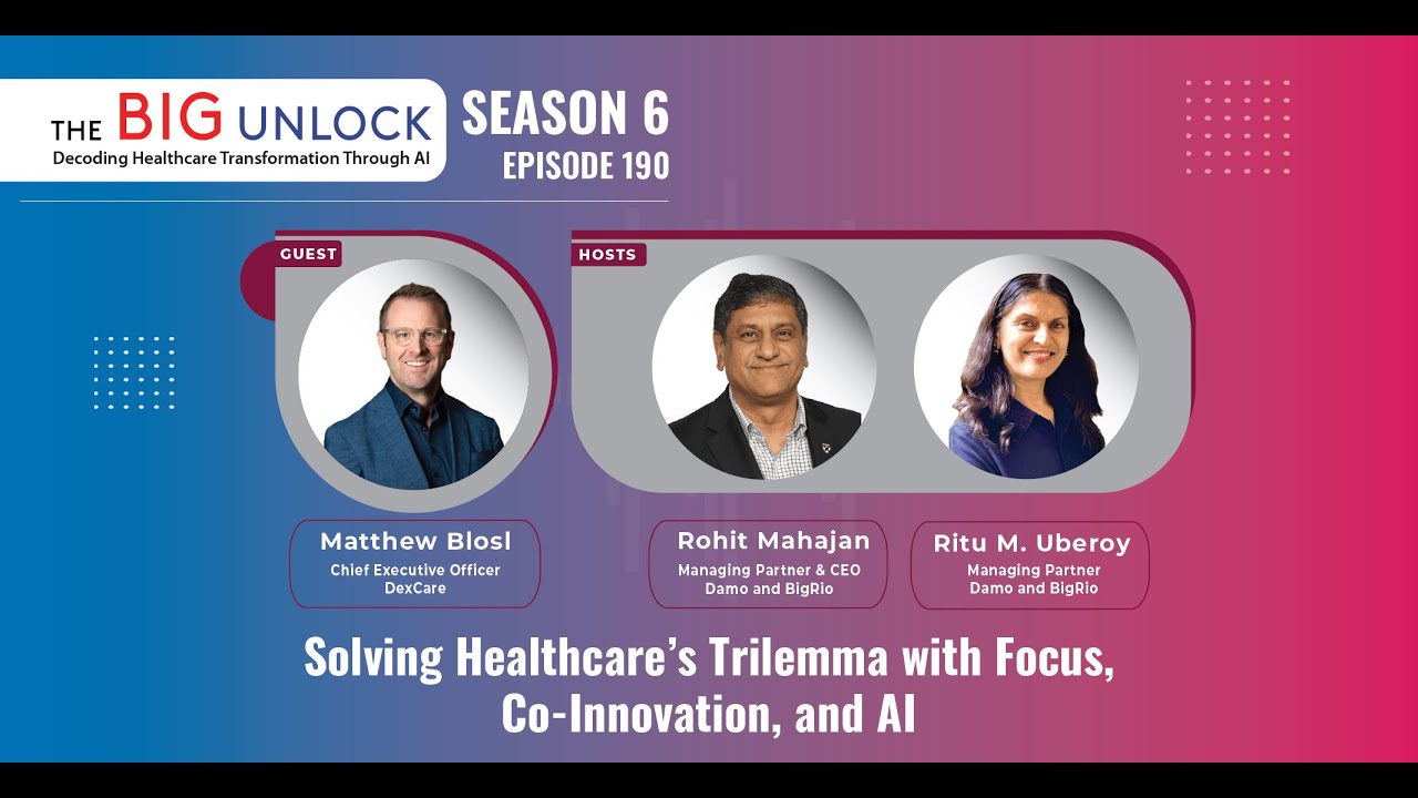Podcast | Matt Blosl, CEO, DexCare| Solving Healthcare’s Trilemma with Focus, Co-Innovation, & AI