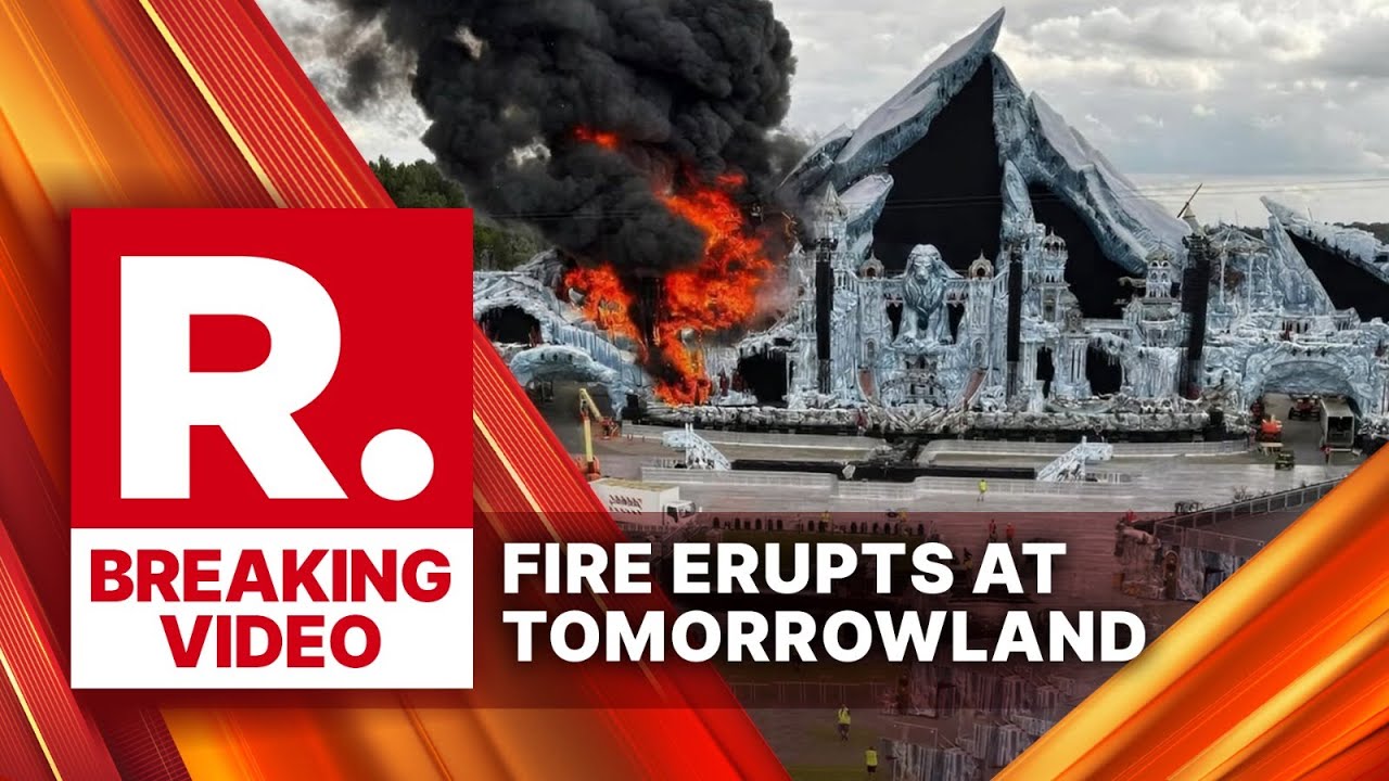 BREAKING: Massive Fire Erupts on Tomorrowland Main Stage in Belgium