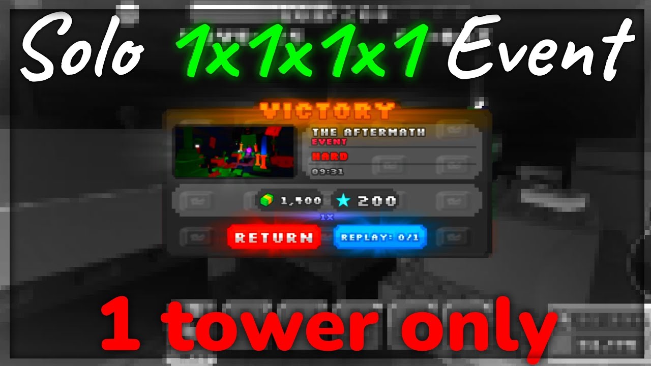 Solo 1x1x1x1 Event with only 1 Tower! | Noob Tower Defense