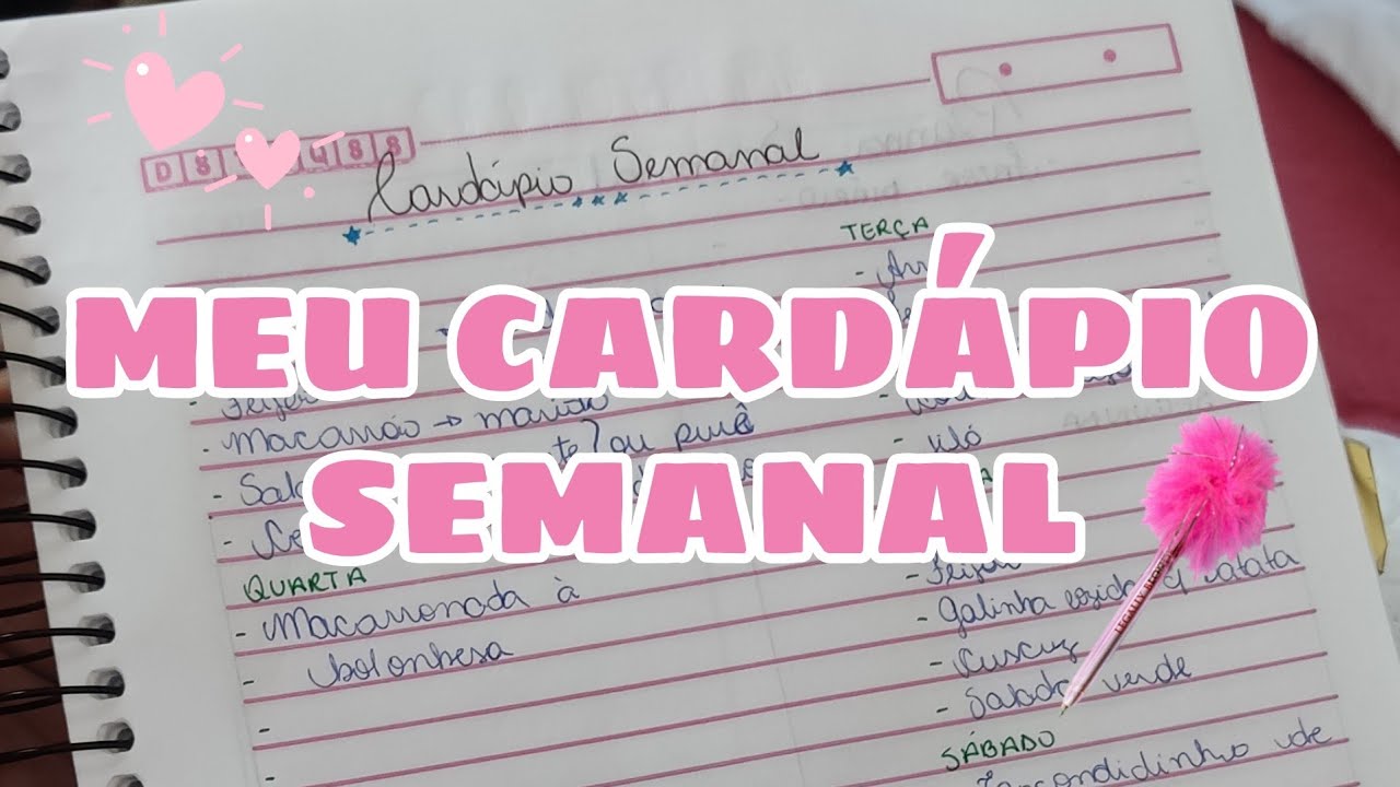 MEU CARDÁPIO SEMANAL, ECONÔMICO E DIVERSIFICADO