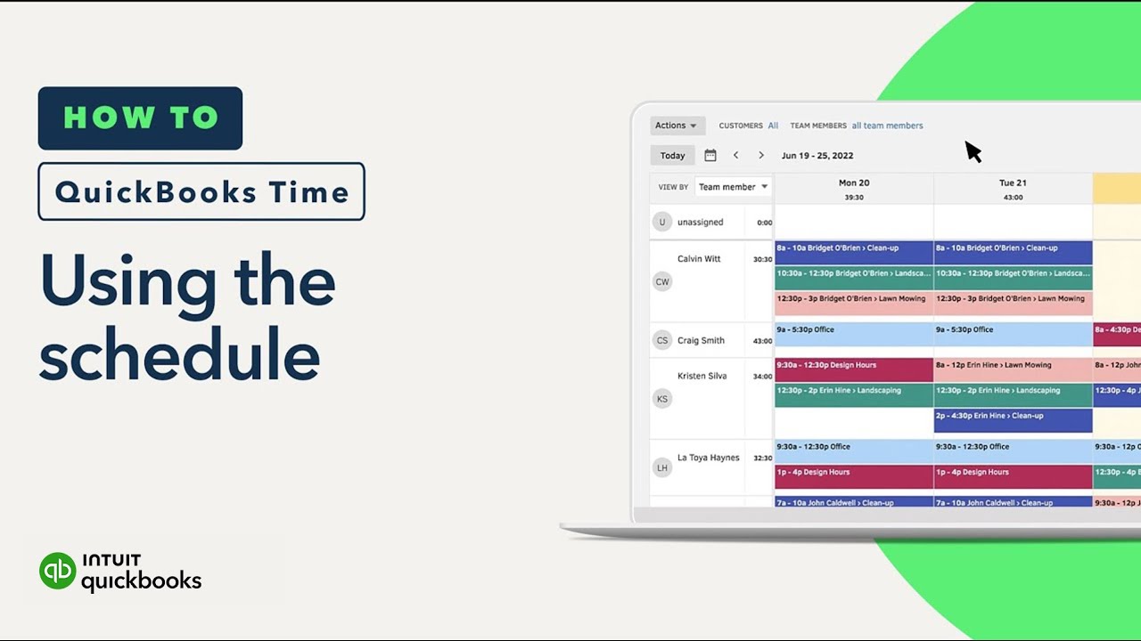 How to use the schedule in QuickBooks Time