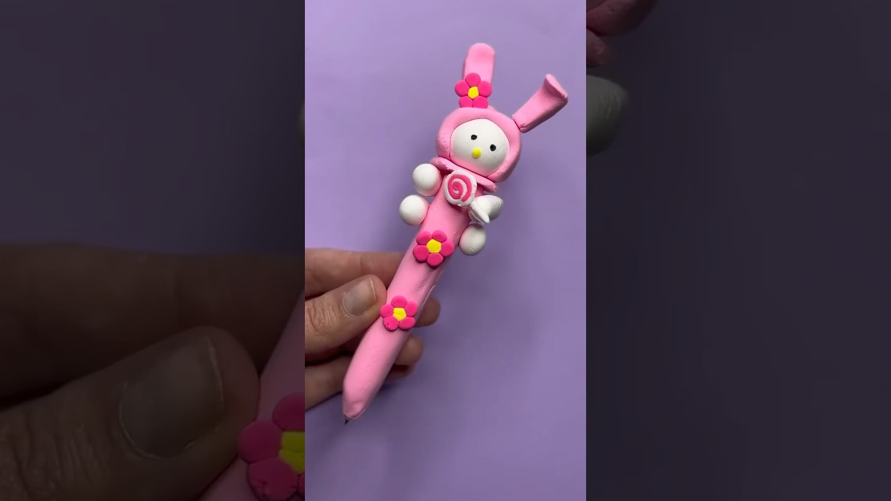 DIY MyMelody Cute PEN #shots #craft #handmade #clay