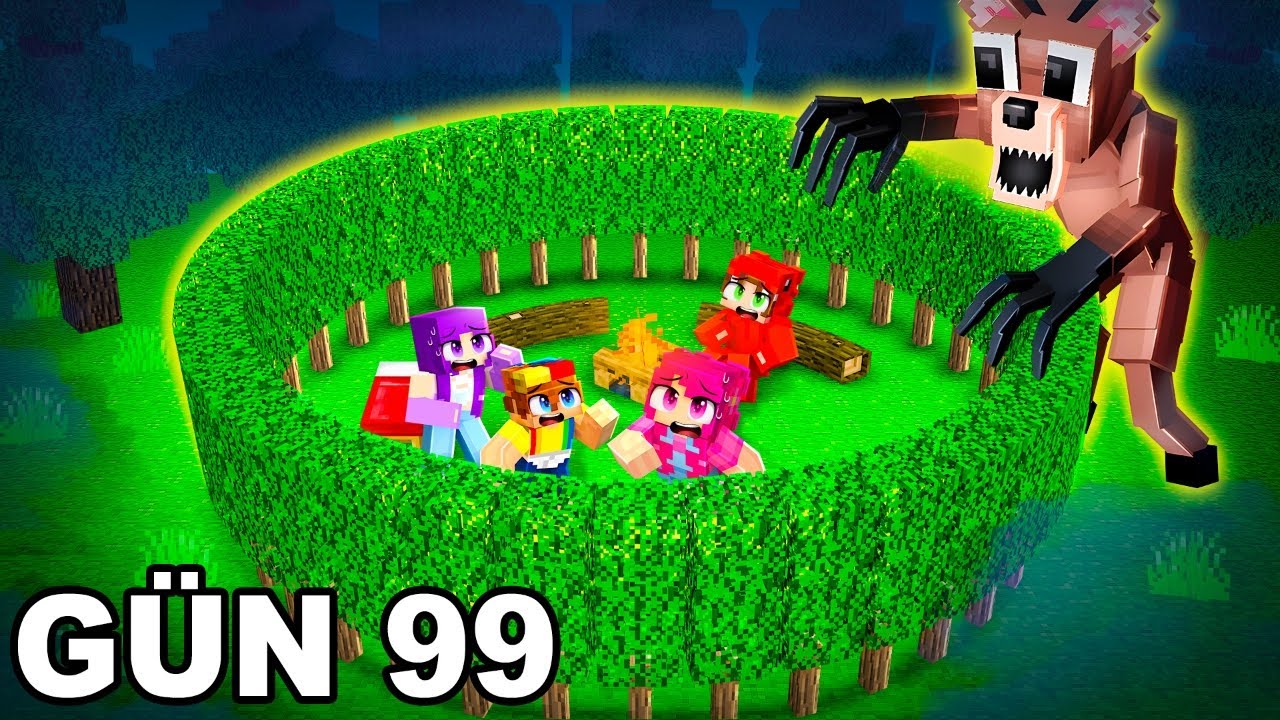 Minecraft 99 Nights In The Forest SECURE BASE İnşa Ettik!