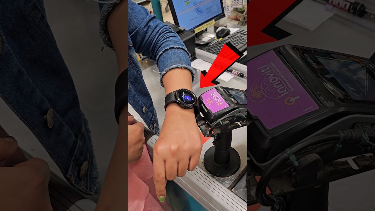 Samsung Pay working on the Galaxy Watch 4 Classic 😱 #Shorts #shortvideo #viral