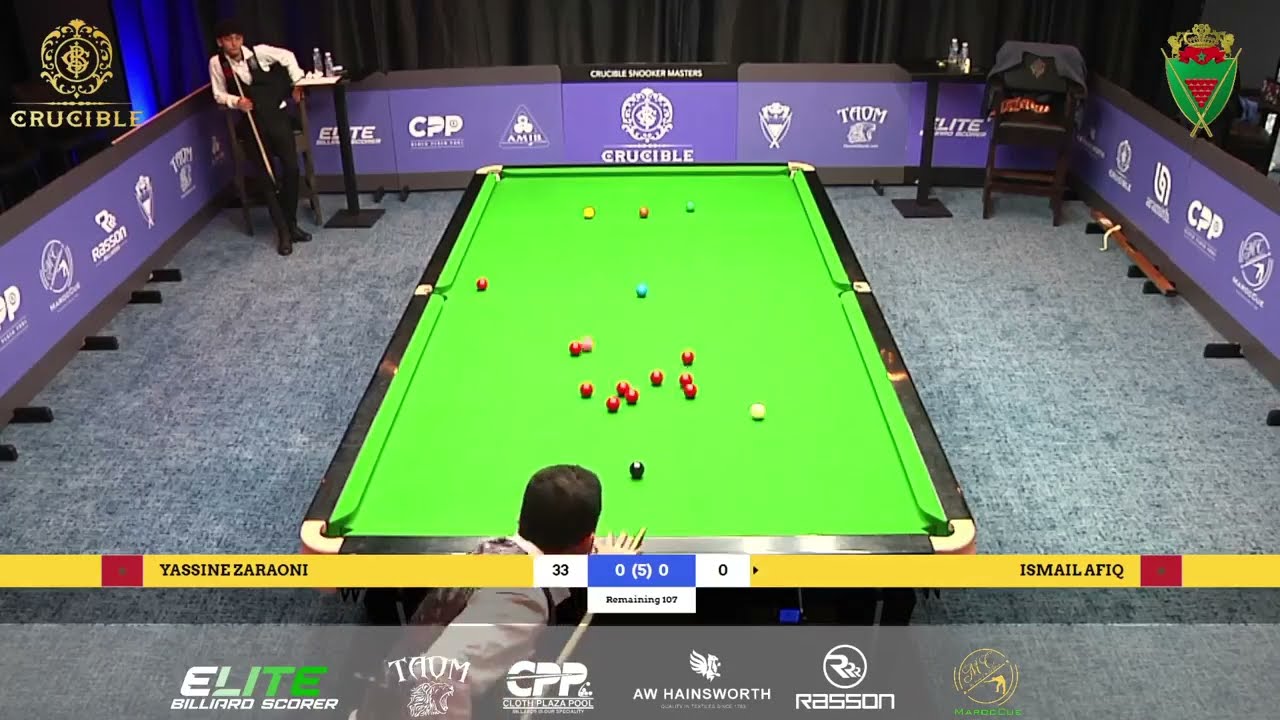 ISMAIL AFIQ VS YASSINE ZARAONI - FIRST ROUND (SNOOKER BEST OF 5)