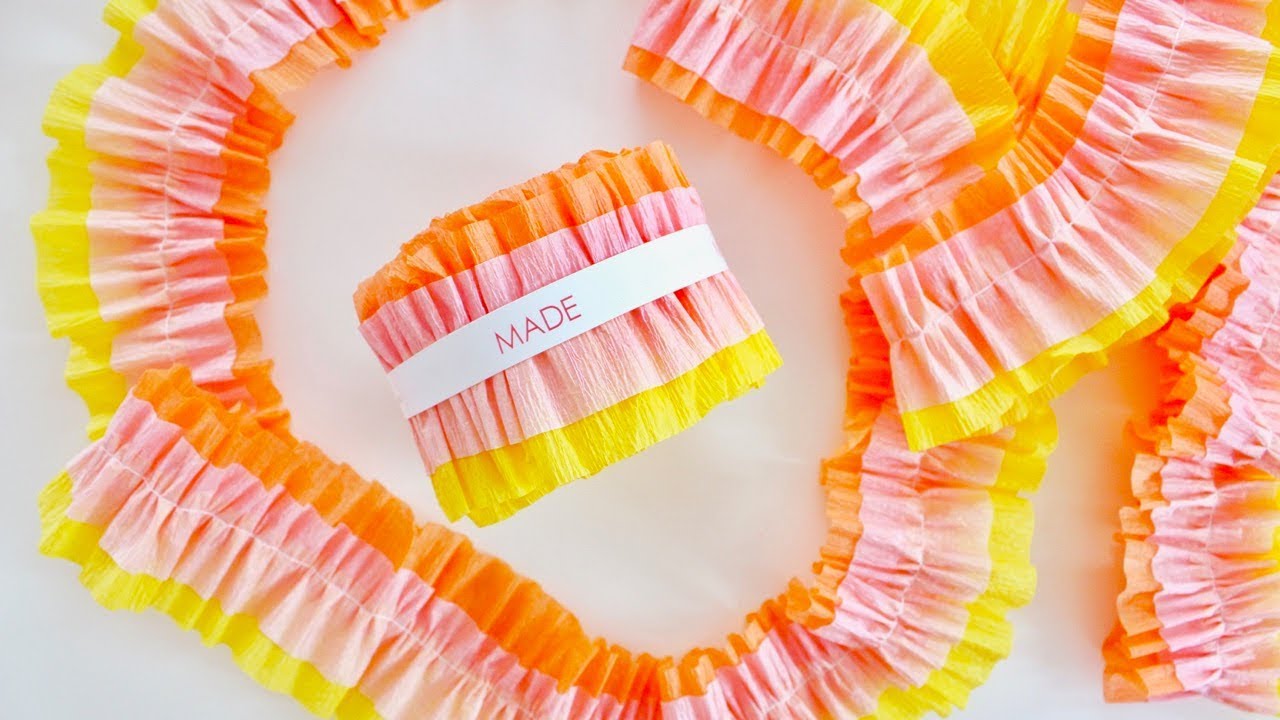 How to make Ruffled Crepe Paper Streamers