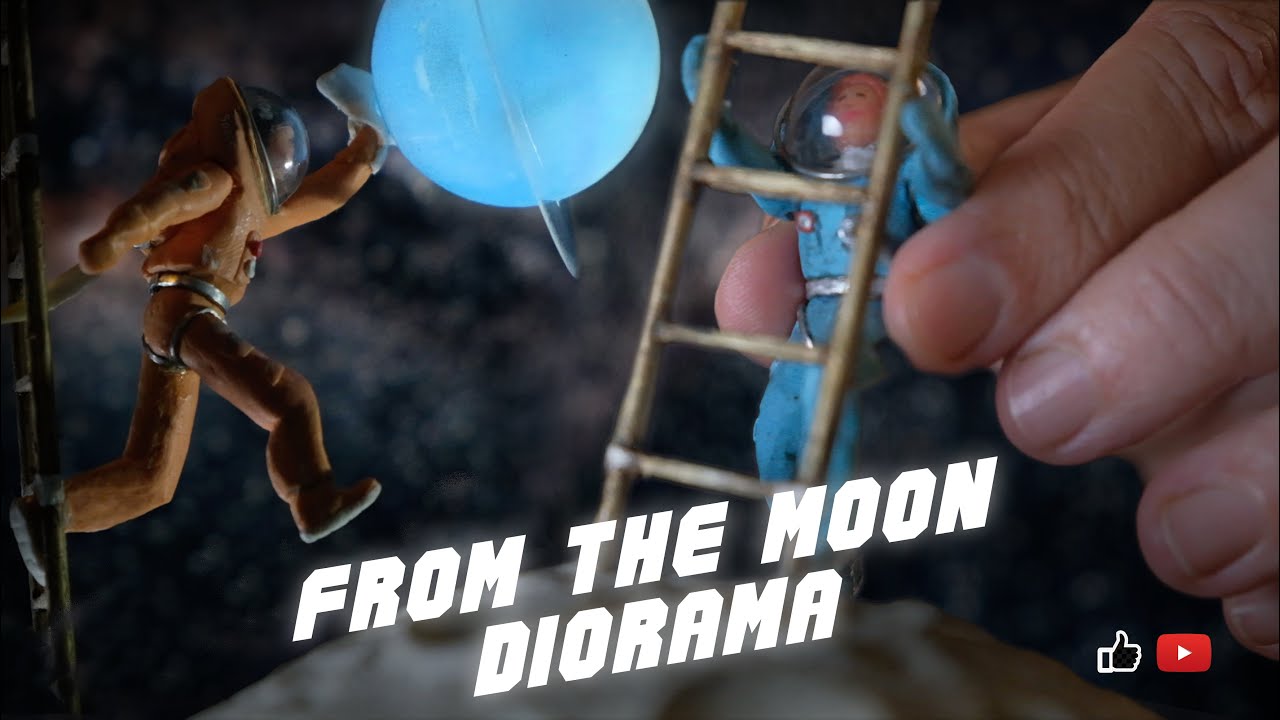 From the moon. Diorama.月から惑星を見守る #moon #diorama #asmr