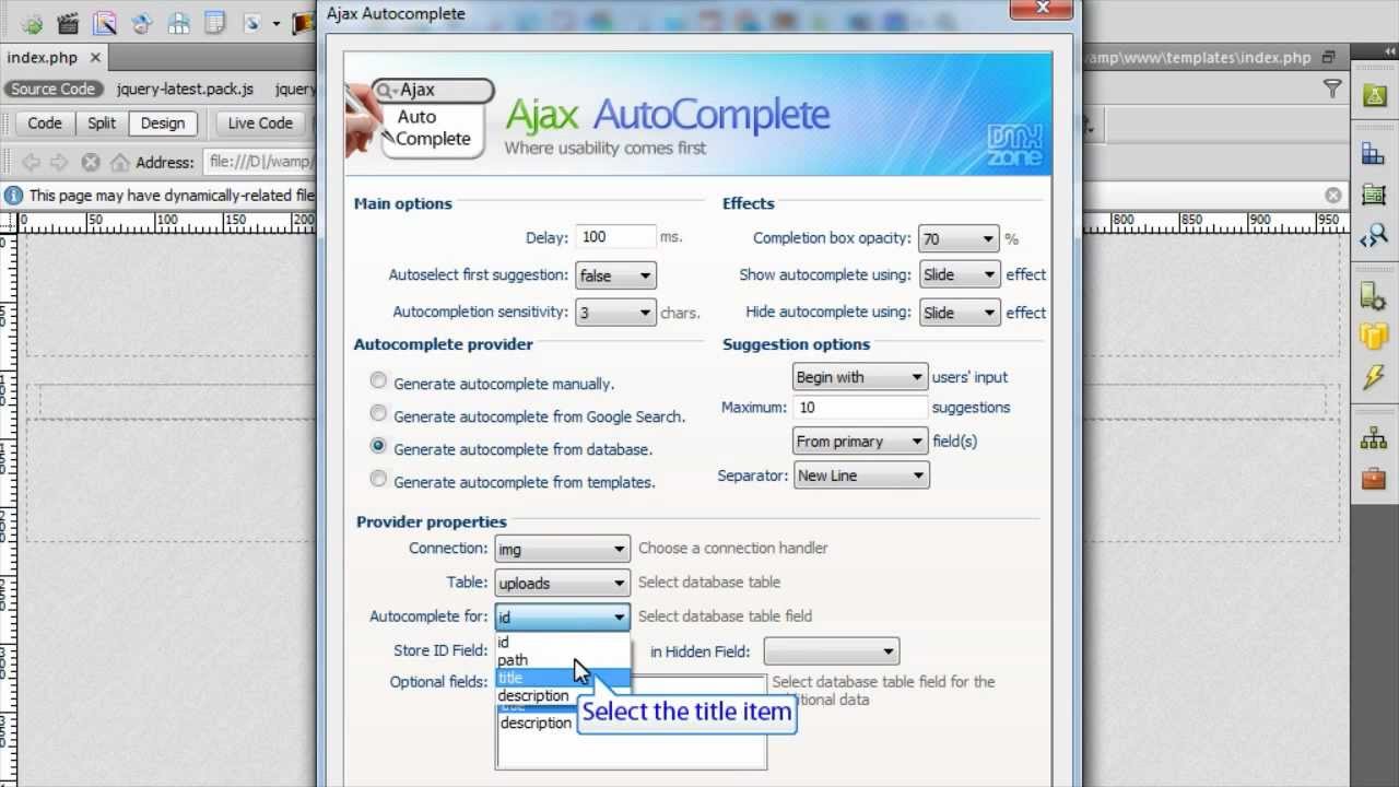 Showing Thumbnails with Ajax AutoComplete