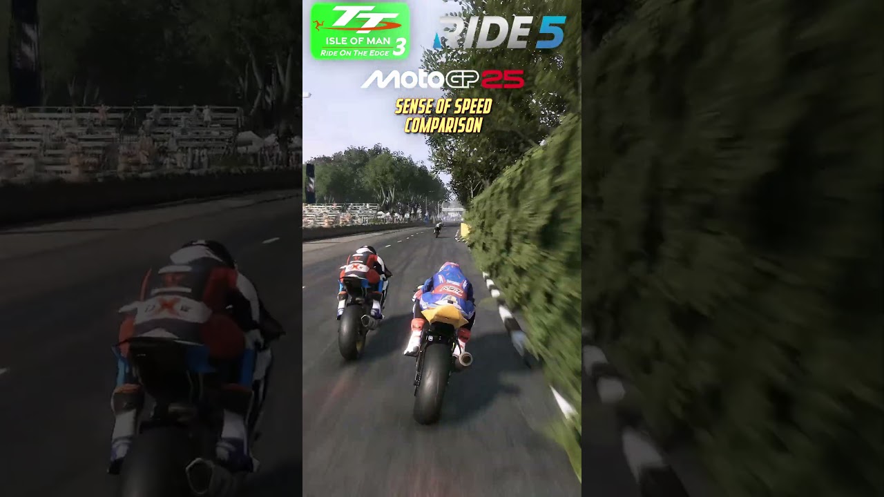 MotoGP 25 vs RIDE 5 vs TT Isle Of Man 3 - Sense Of Speed Comparison