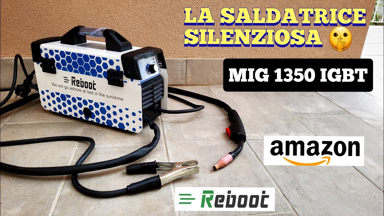 SALDATRICE SINERGICA FILO ANIMATO REBOOT IGBT MIG 1350 BY AMAZON | WELDING MACHINE FLUX CORE GASLESS