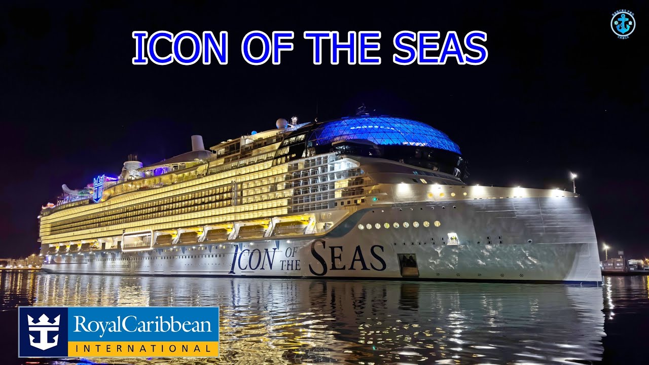 Crucero ICON OF THE SEAS saliendo del puerto de Cádiz