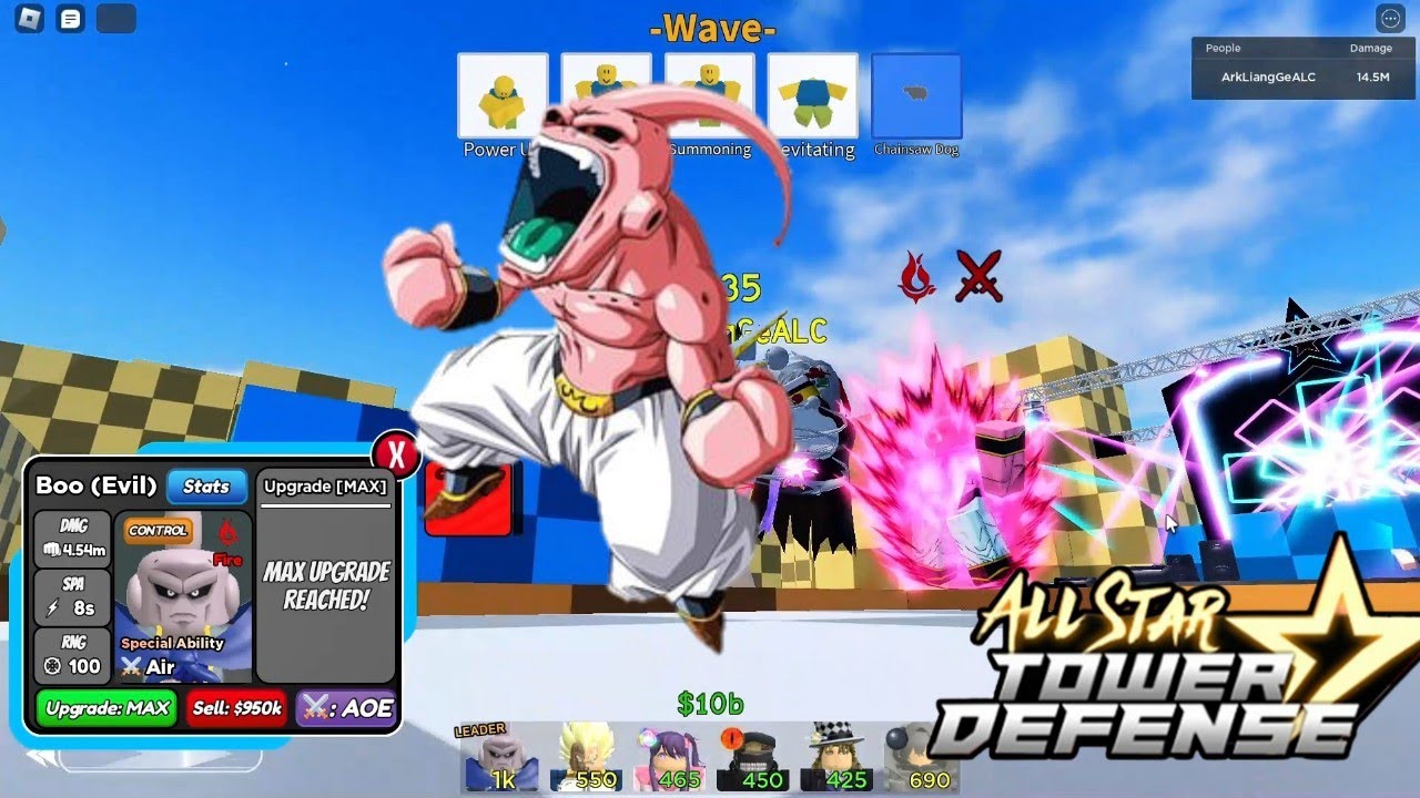 6 Star Boo (Evil) [Evil Buu] Showcase | All Star Tower Defense
