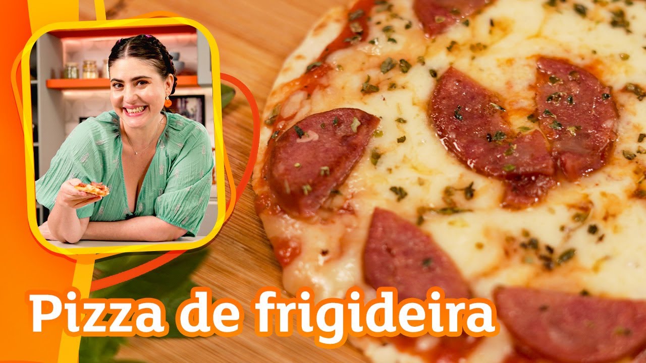 PIZZA DE FRIGIDEIRA em 10 minutos | Receita fácil e prática SEM FORNO