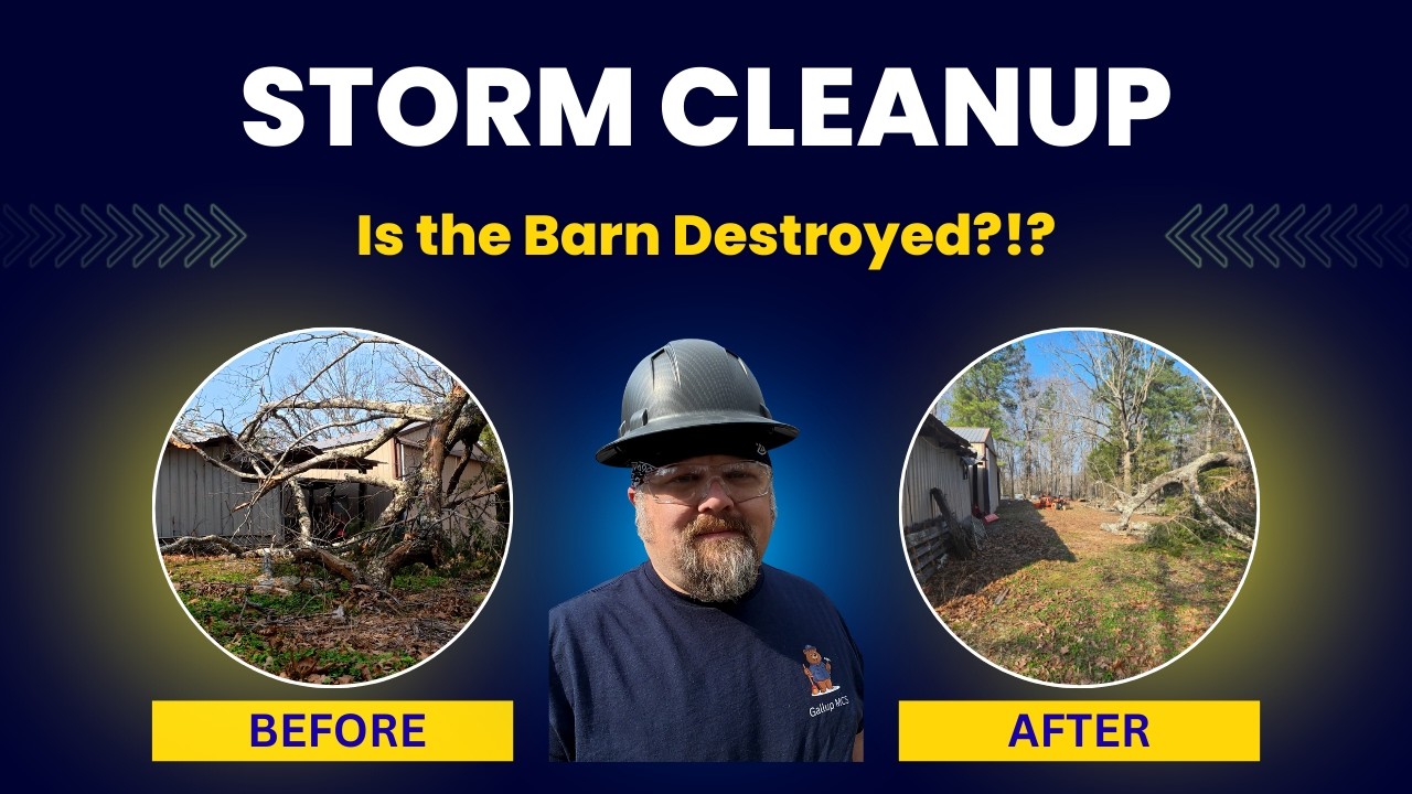 Tree Removal From Barn after major winter storm in Tennessee