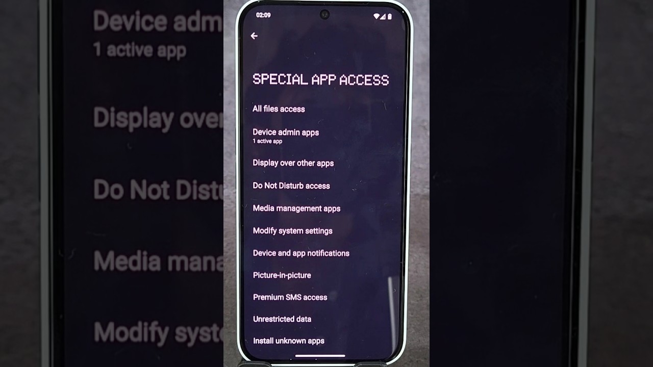 How to change special app access settings in nothing phone 2a