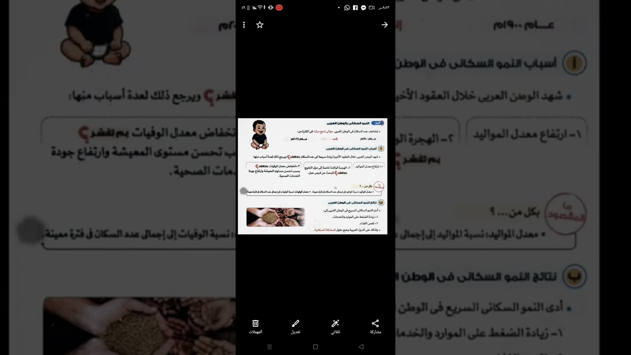 الجزأ الاول. درسات الدرس الاول سادسة ابتدائي ترم تاني 
