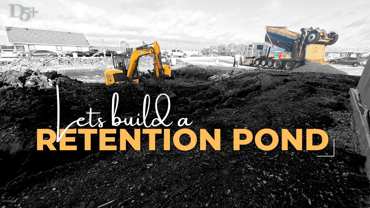 Digging Out a Retention Pond for a Commercial Office Build | Heavy Excavation & Drainage Prep