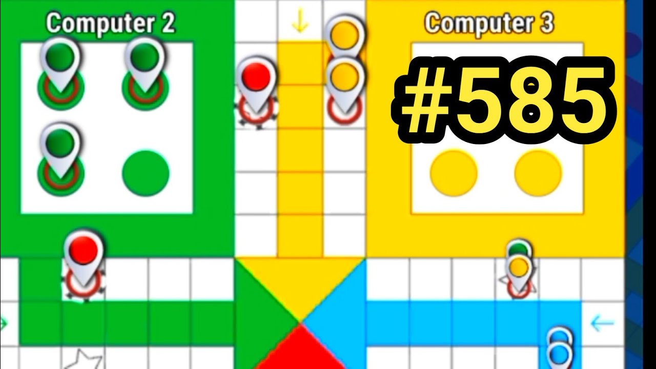 Tricks & Tips Ludo King | How to Win Ludo king 4 players gameplay|Ludo king #585 #ludoking #games 