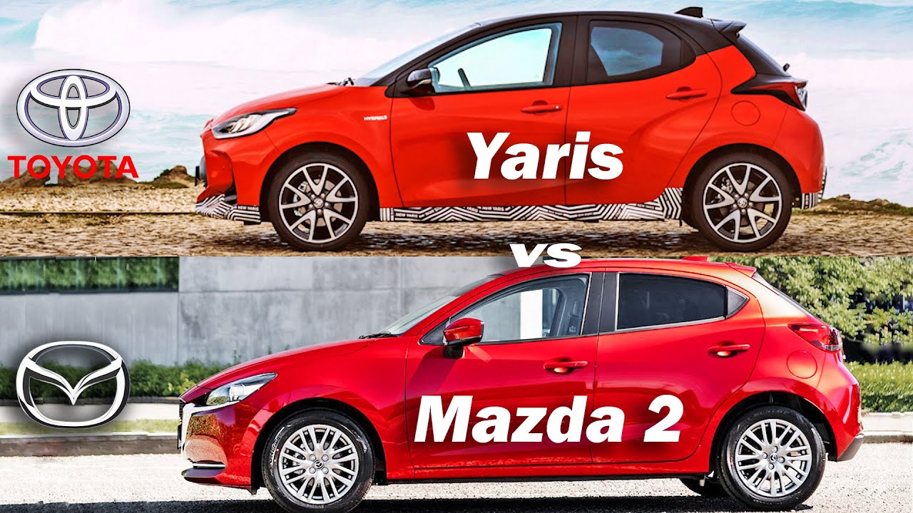 2020 Toyota Yaris vs Mazda 2, Yaris vs Mazda 2, Toyota vs Mazda - visual compare