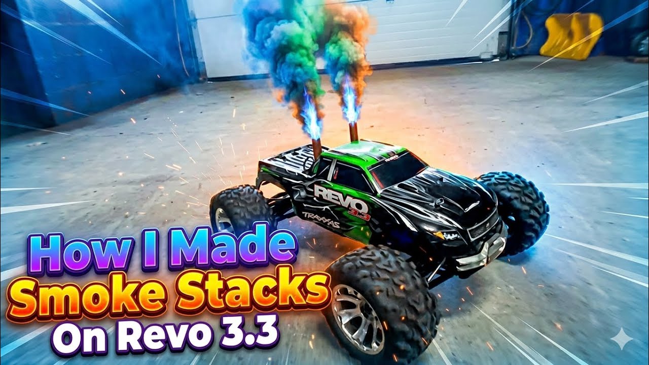 У Traxxas REVO 3.3 появились дымовые трубы.
