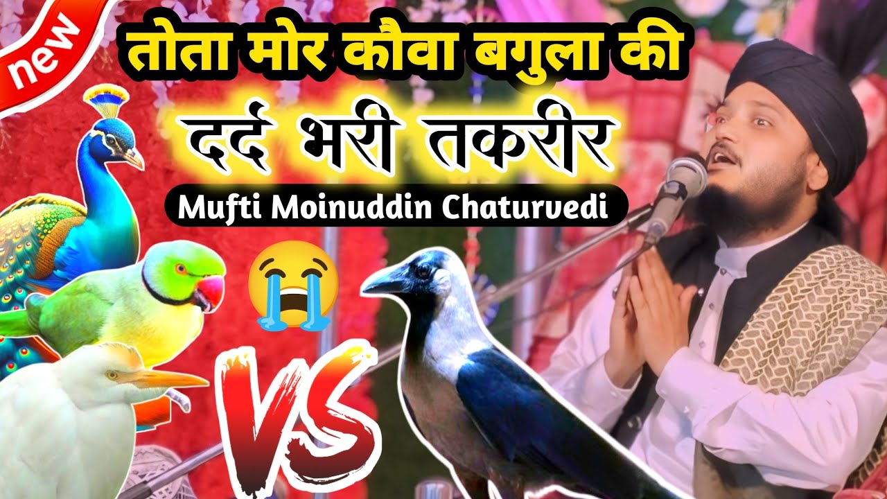 Mufti Moinuddin Chaturvedi ki takrir | इमोशनल तकरीर कौवा बगुला मोर  | ki taqreer 2024