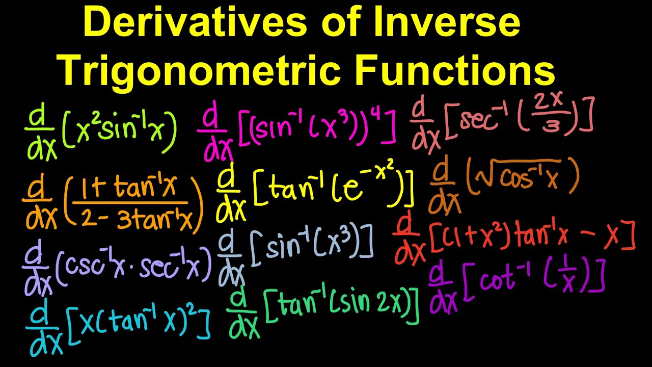 Derivatives of Inverse Trigonometric Functions (Live Stream)