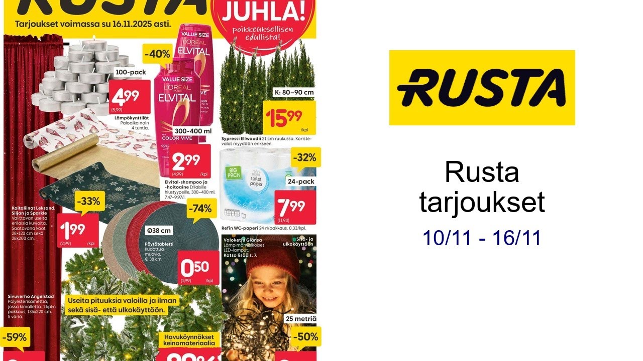 Rusta tarjoukset 10/11 - 16/11
