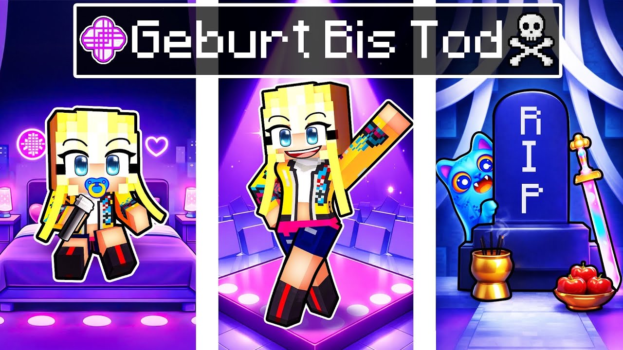 GEBURT bis TOD als KPOP STAR! 🌸 Minecraft