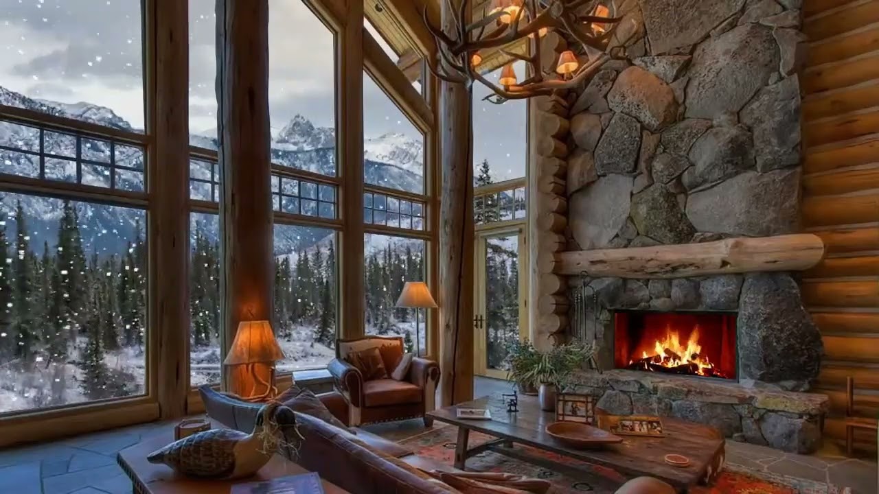 M&uacute;sica con Ambiente Acogedor☕ - Casa de invierno.