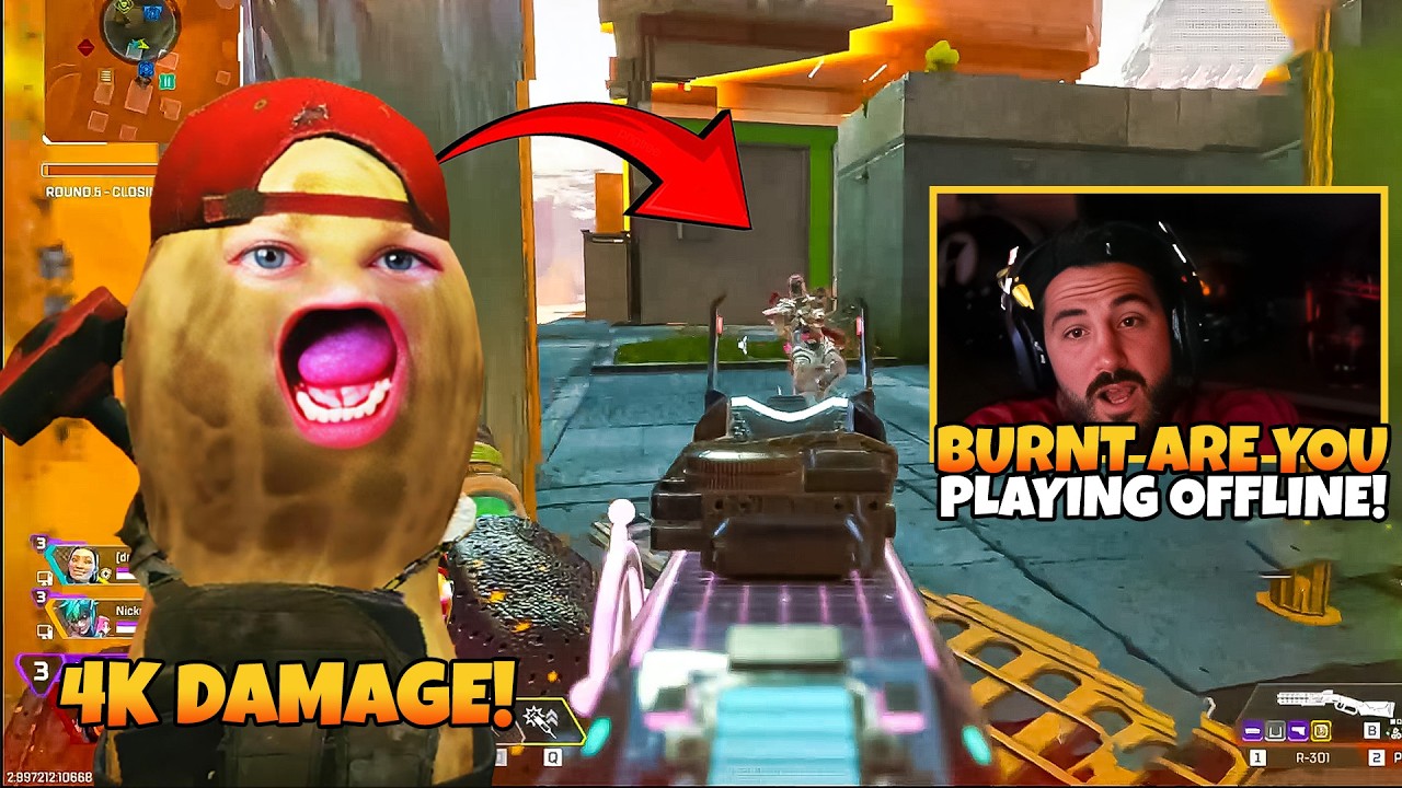 Игрок TheBurntPeanut наносит 4000 урона, играя за Nickmercs!