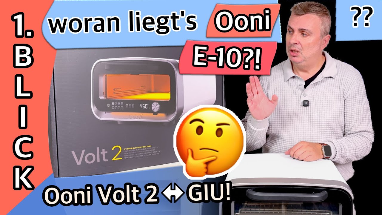 Ooni Volt 2 erster Testversuch und Vergleich mit GIU Falo Pizzaofen - und die Probleme mit E-10!