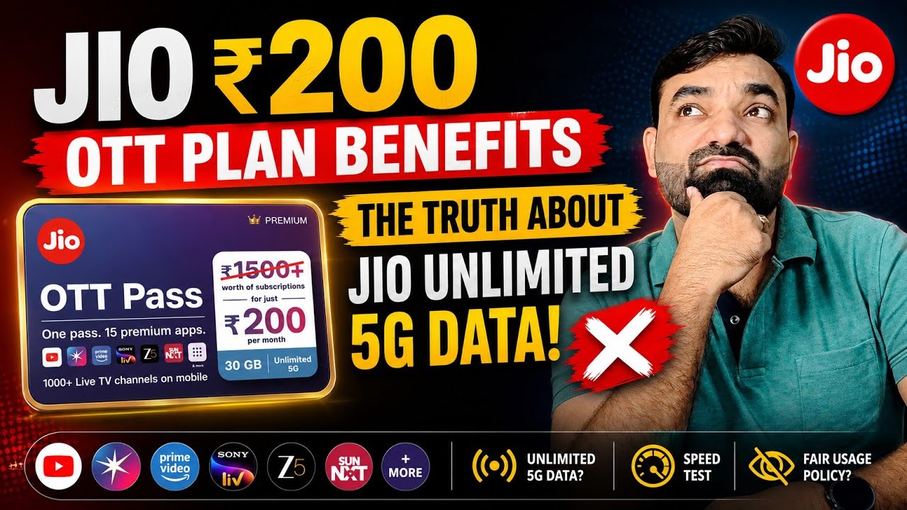 Jio Rs 200 OTT Plan Benefits | The Truth About Jio Unlimited 5G Data! ❌ #Jio #Jio200Plan #Jio5G